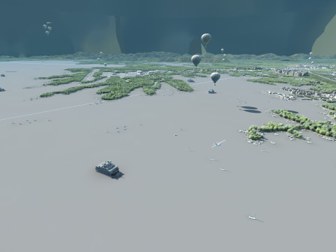 Lake tourism resort 3D 模型