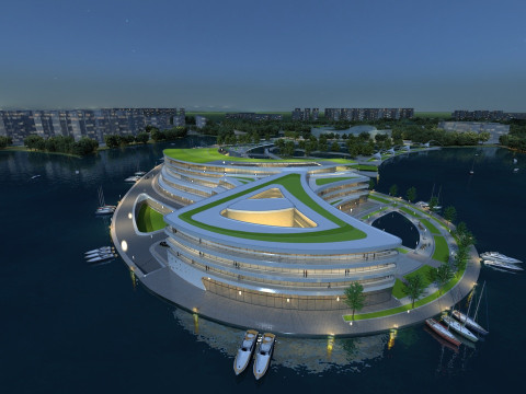 Lake tourism resort Modelo 3D