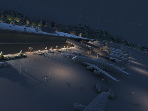空港 3Dモデル