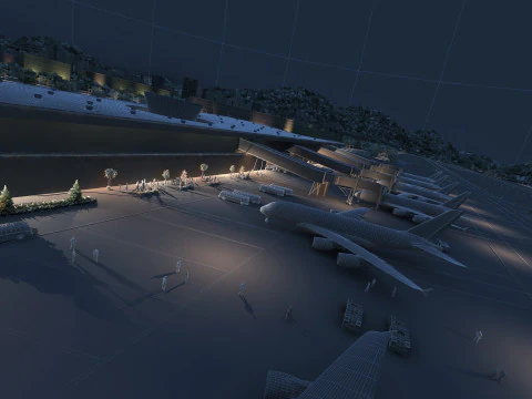 Аэропорт 3D Модель
