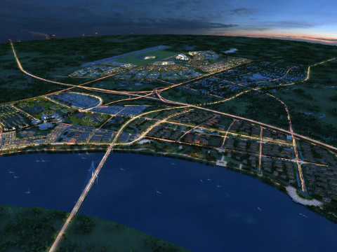 City night scene 3D Model