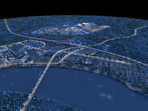 City night scene Model 3D