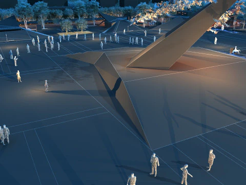 Plaza 3D Model