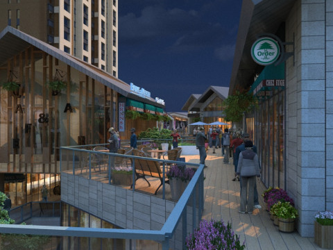 Commercial street Modelo 3D