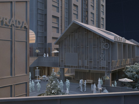 Commercial street 3D मॉडल