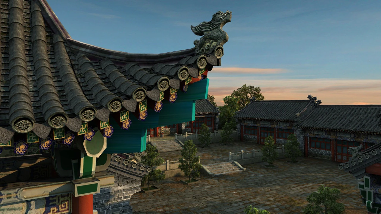 Quadrangle courtyard 3D Model .c4d .max .obj .3ds .fbx .stl .blend 