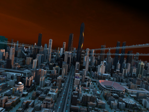 Science and technology city 3D Model