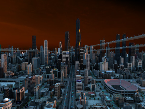 Science and technology city 3D Model