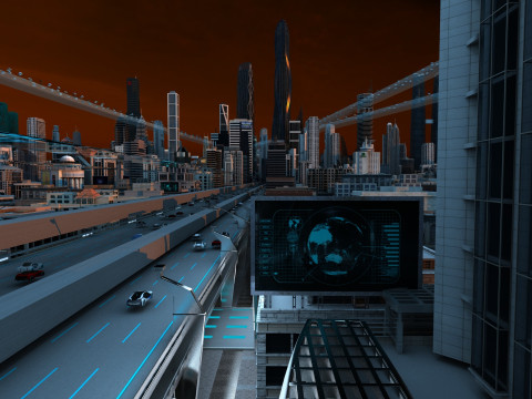 Science and technology city 3D Model