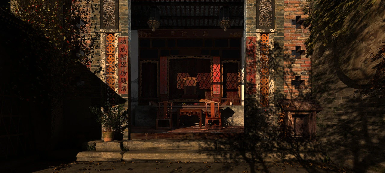 Ancient building 3D Model .c4d .max .obj .3ds .fbx .stl .blend
