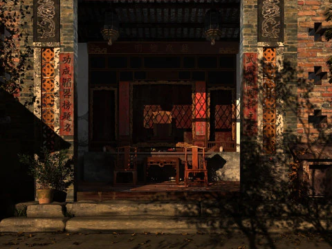 Starożytny budynek Model 3D