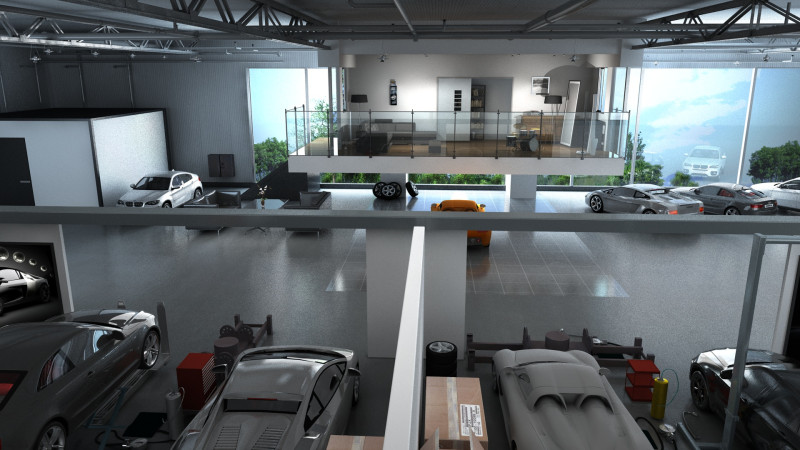 Car shop Modello 3D .c4d .max .obj .3ds .fbx .stl .blend 