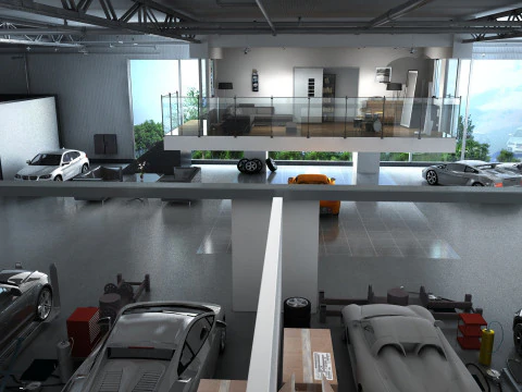 Negozio di automobili Modello 3D