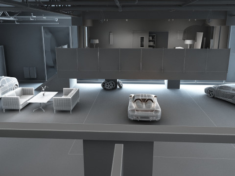 Car shop Modello 3D