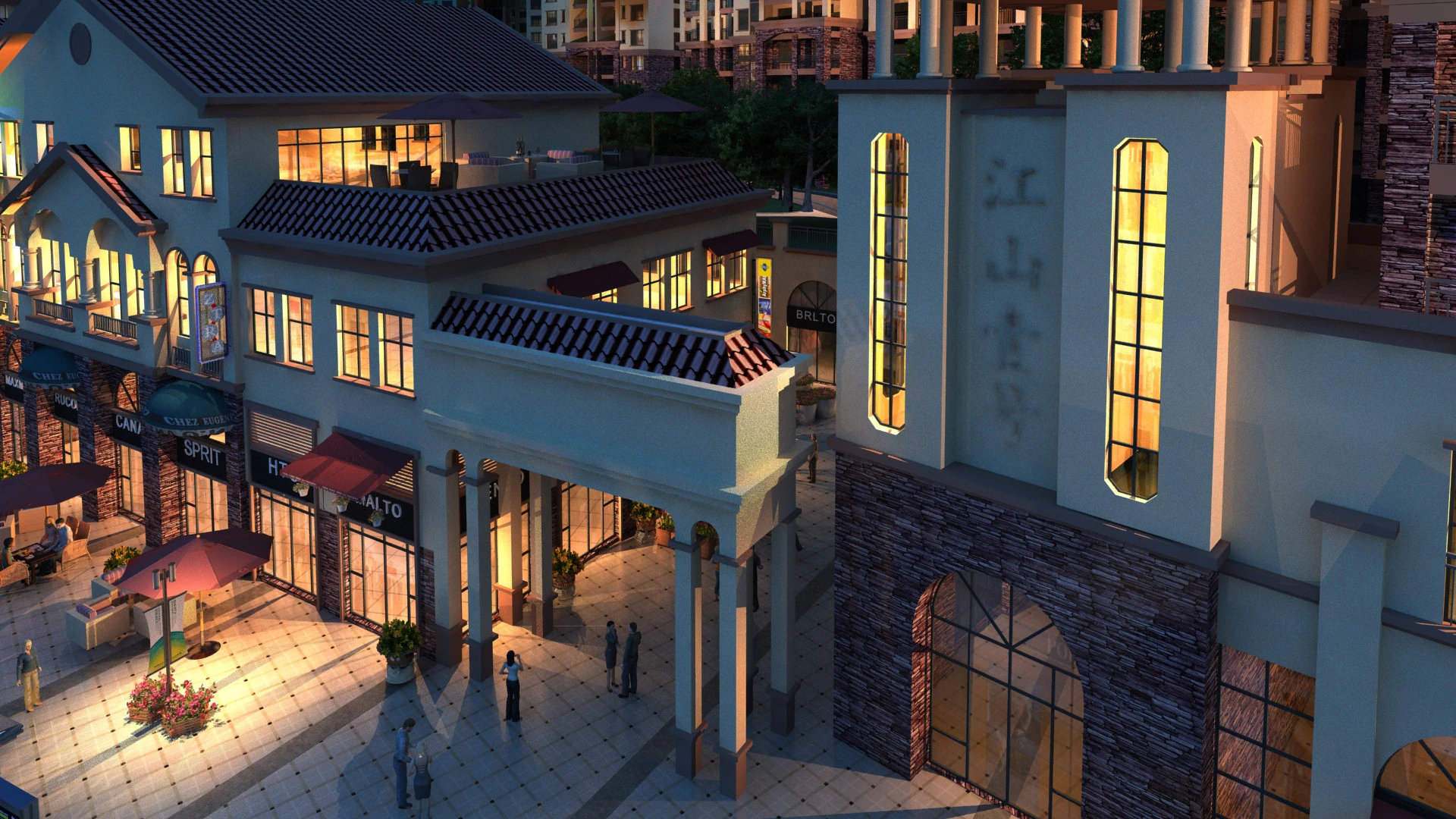 Urban architecture 3D Model .c4d .max .obj .3ds .fbx .stl .blend 