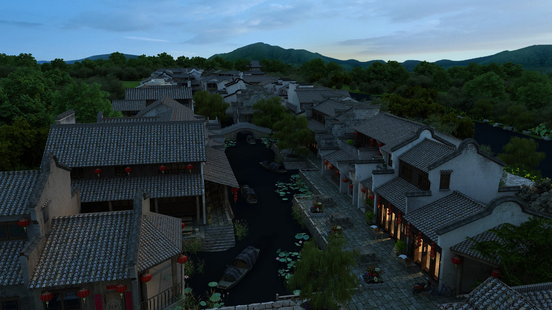 Ancient town 3D Model .c4d .max .obj .3ds .fbx .stl .blend 