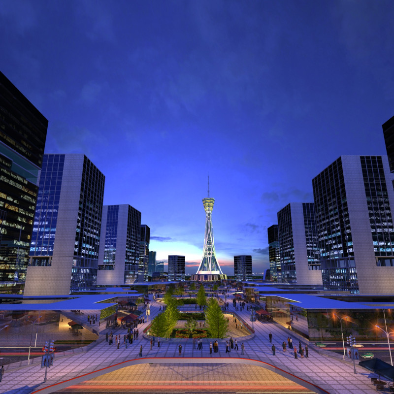 Urban architecture Model 3D .c4d .max .obj .3ds .fbx .stl .blend 