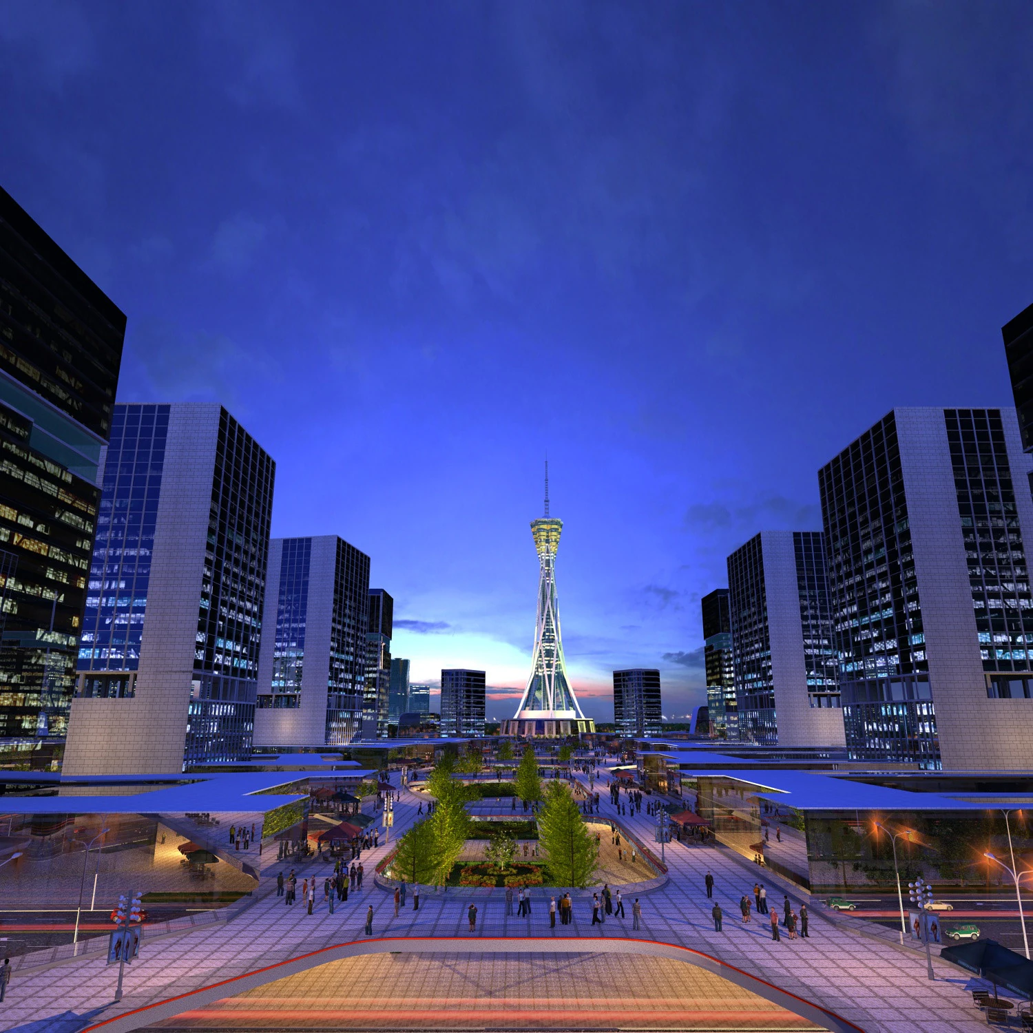 Urban architecture 3D Model .c4d .max .obj .3ds .fbx .stl .blend