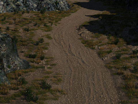 Jalan pegunungan Model 3D