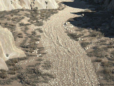 Jalan pegunungan Model 3D