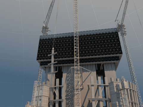 Build tall buildings Modello 3D