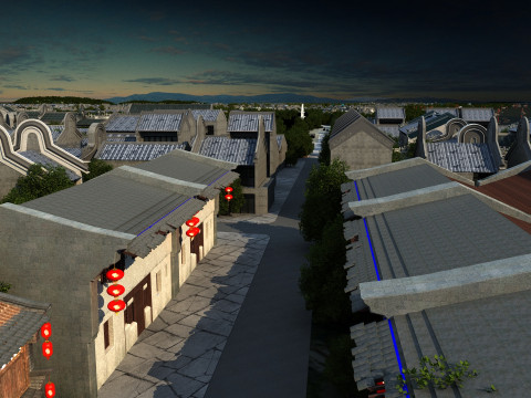 Ancient town Model 3D