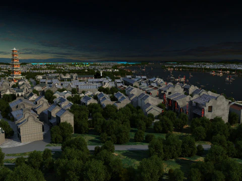 Ancient town 3D Model