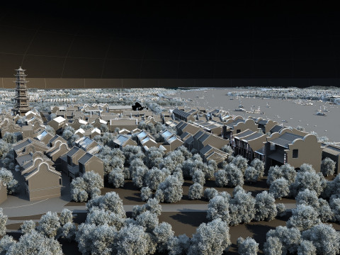 Ancient town Model 3D