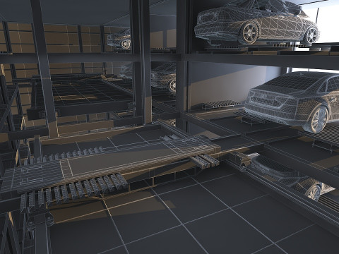 Parking lot Model 3D
