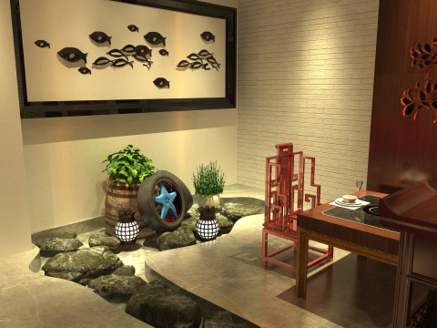 Chinese restaurant 3D Modell