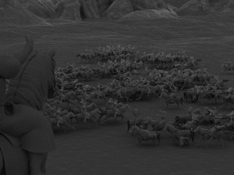 遊牧民 3Dモデル