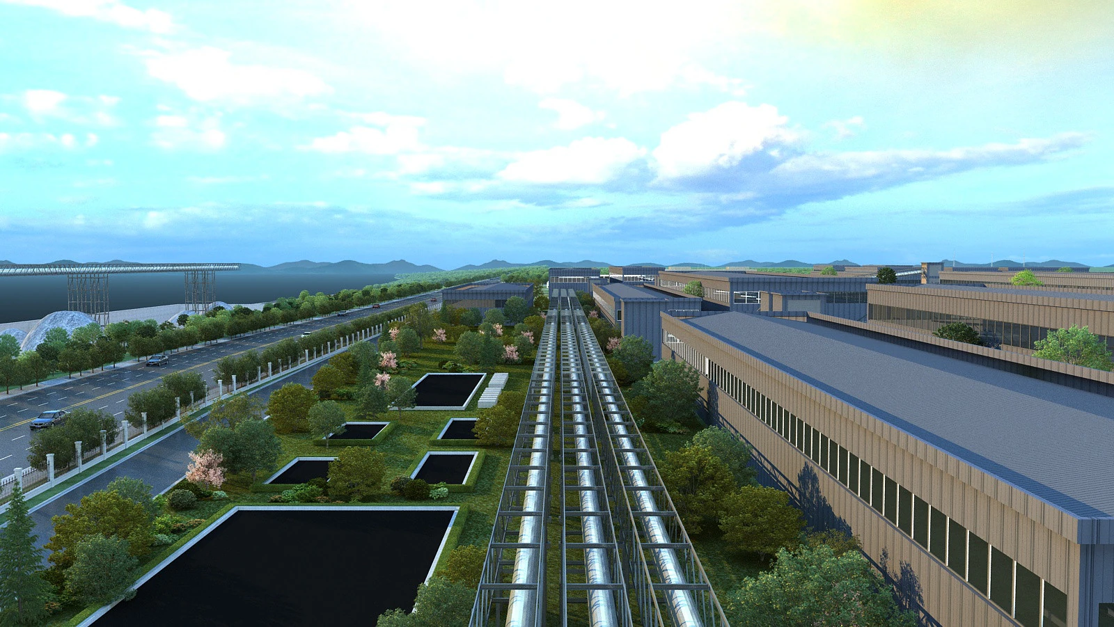 Build a factory 3D Model .c4d .max .obj .3ds .fbx .stl .blend 
