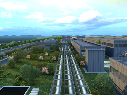 工場を建てる 3Dモデル