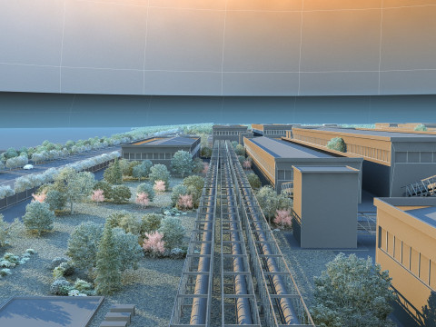 工場を建てる 3Dモデル