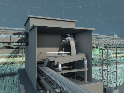 Устаткування для видобутку піску 3D Модель