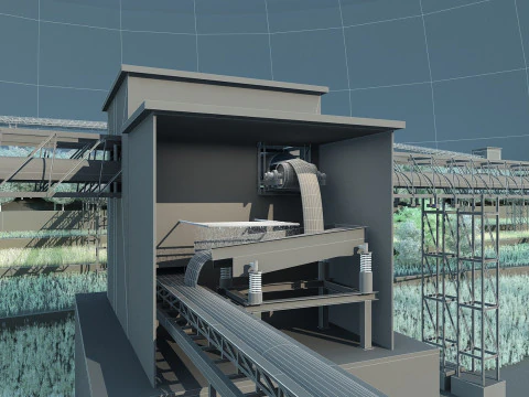 Sand mining equipment 3D Model