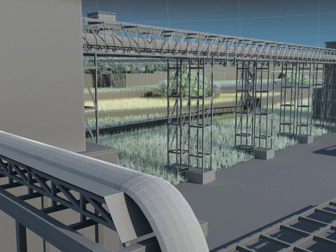 Sand mining equipment 3D Model