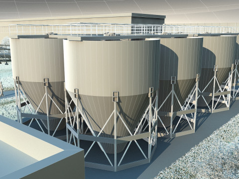 Ausrüstung für den Sandabbau 3D Modell