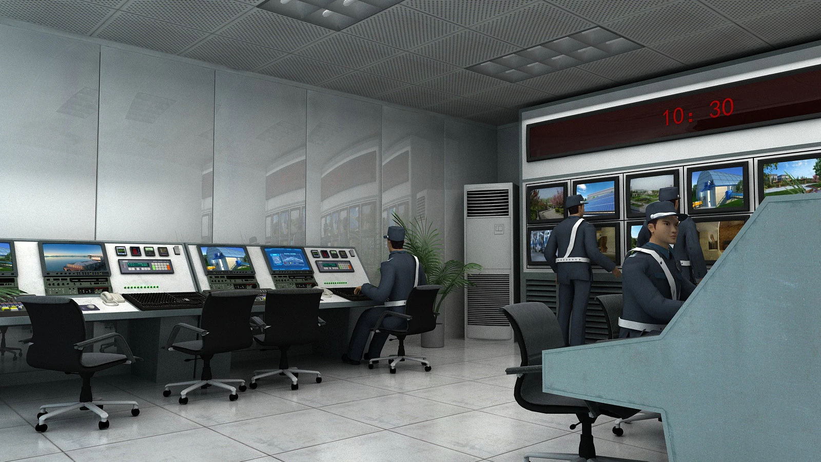 Control room 3D Model .c4d .max .obj .3ds .fbx .stl .blend