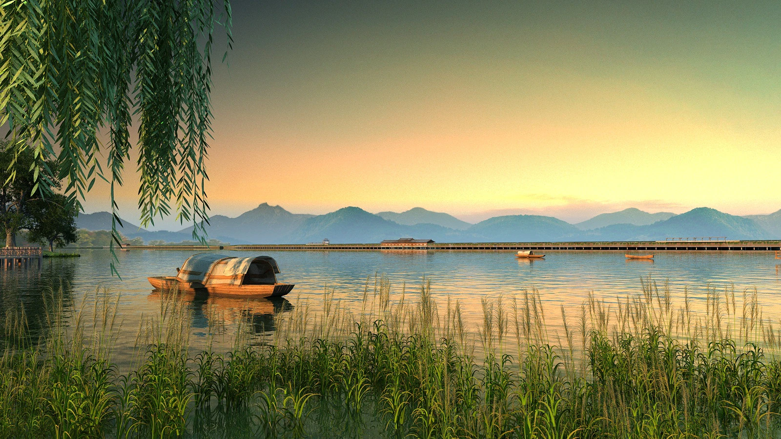 Lake surface 3D Model .c4d .max .obj .3ds .fbx .stl .blend
