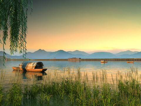 superficie del lago Modelo 3D