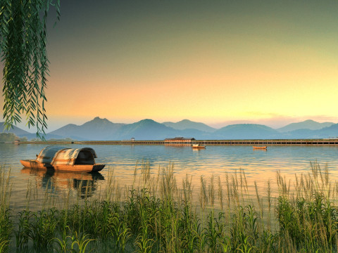 superficie del lago Modelo 3D