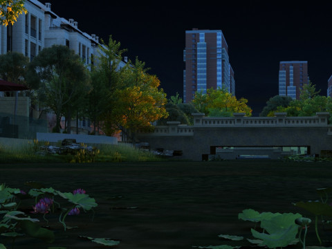 Arsitektur perkotaan Model 3D