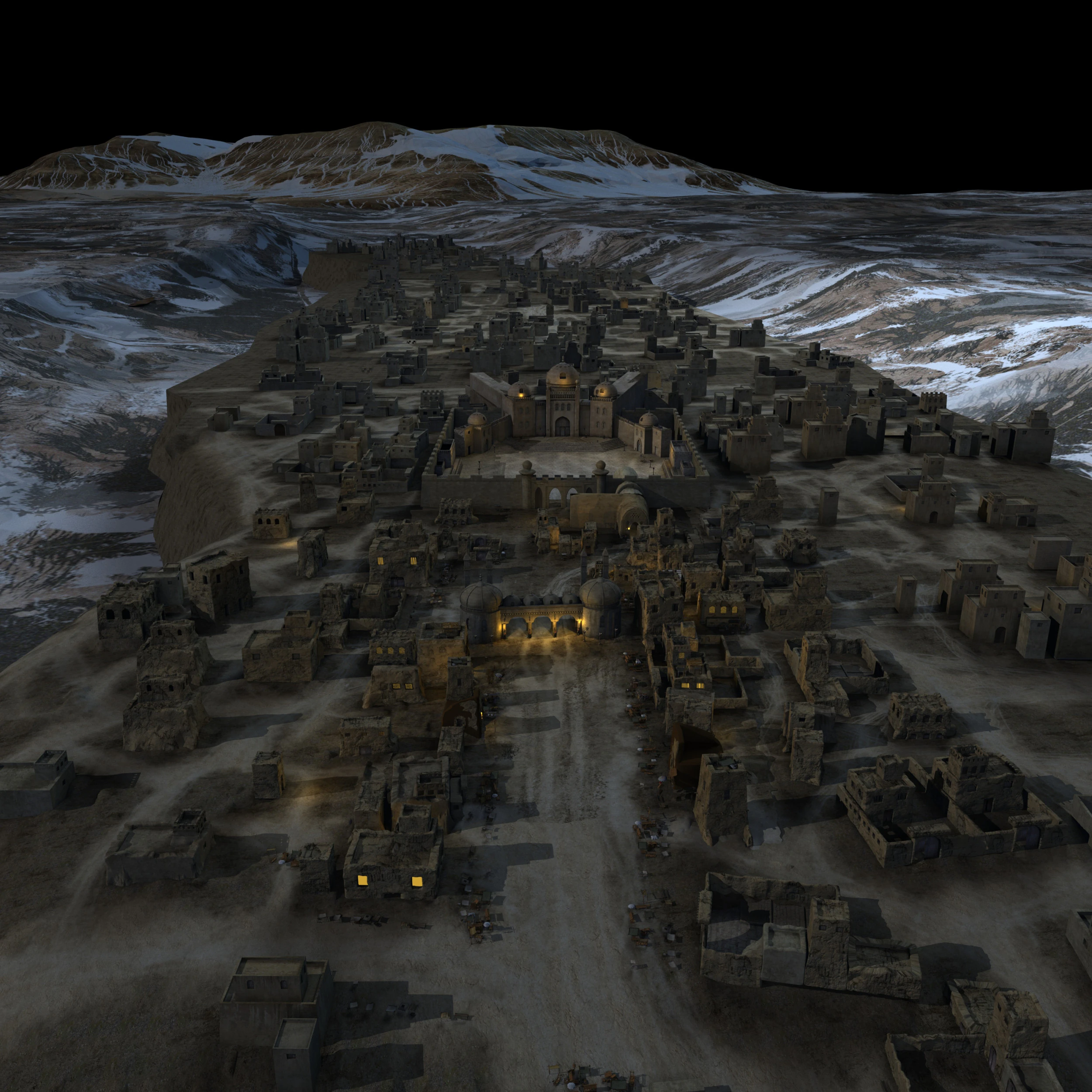 Ancient City 3D Model .c4d .max .obj .3ds .fbx .stl .blend 
