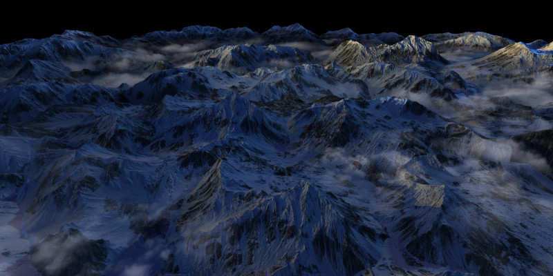 Montagne Kunlun Modèle 3D .c4d .max .obj .3ds .fbx .stl .blend