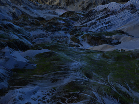 Montagne Kunlun Modèle 3D