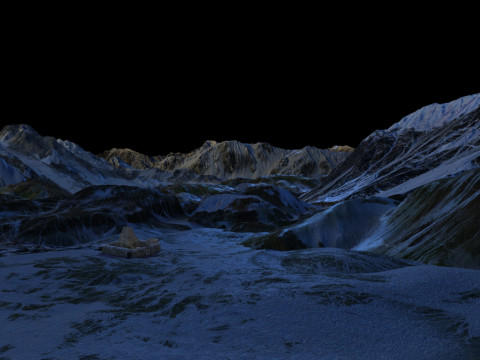 Montagne Kunlun Modèle 3D