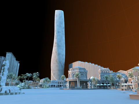 Stadtarchitektur 3D Modell