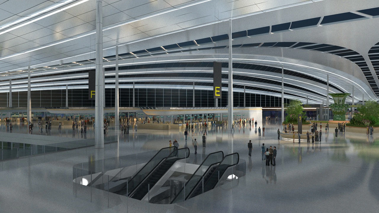 Ticket hall 3D Model .c4d .max .obj .3ds .fbx .stl .blend