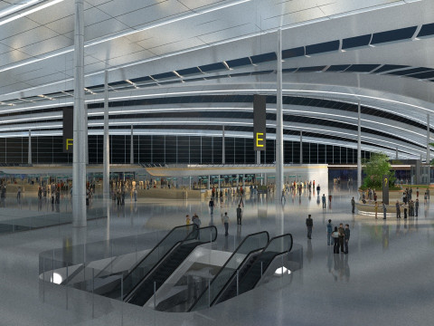 Ticket hall 3D Model